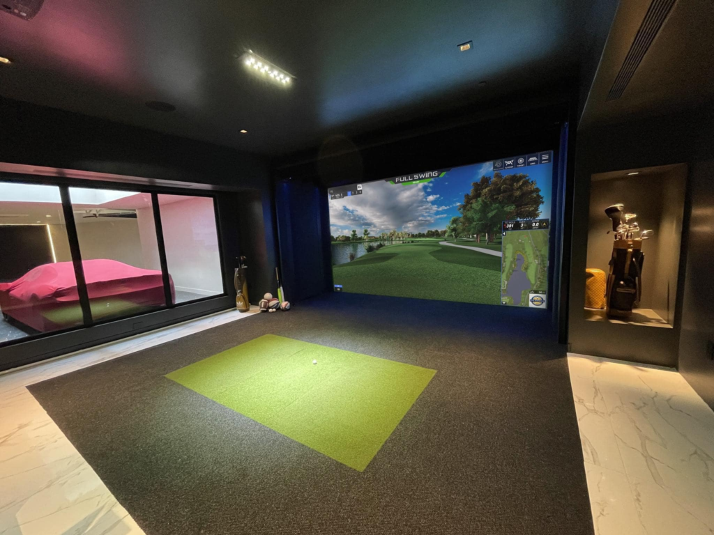 Sample golf simulator or virtual golf enclosure by FSMultiply, the leading distributor of golf simulators in the Philippines.